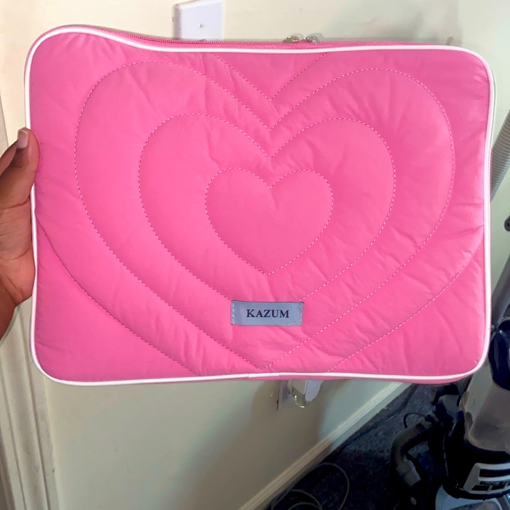 Kazum Pink Quilted Laptop Sleeve for 15 INCH LAPTOP